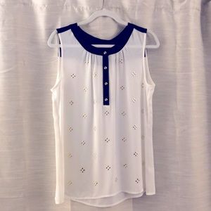 Classic Black and white blouse. NWT